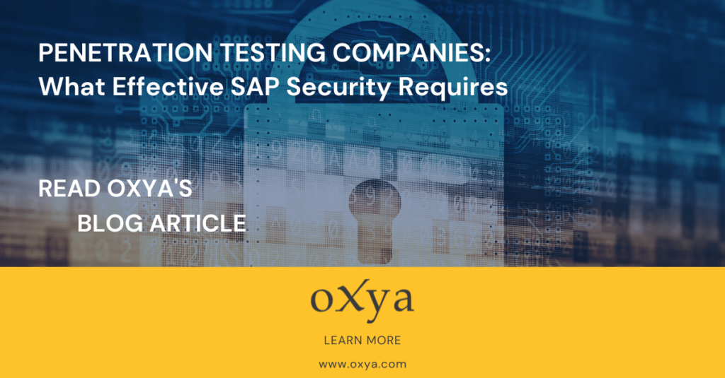 Penetration Testing Companies: Effective SAP Security